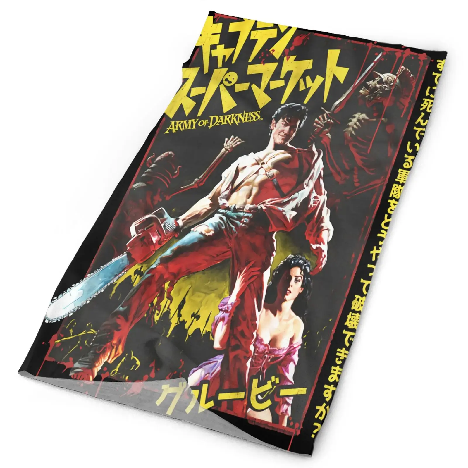 

Army Of Darkness Japanese Poster Ash Men's Bandana Head Scarf Fishing Scarf Ski Mask Tactic Scarf Ski Mask Winter Fishing Mask