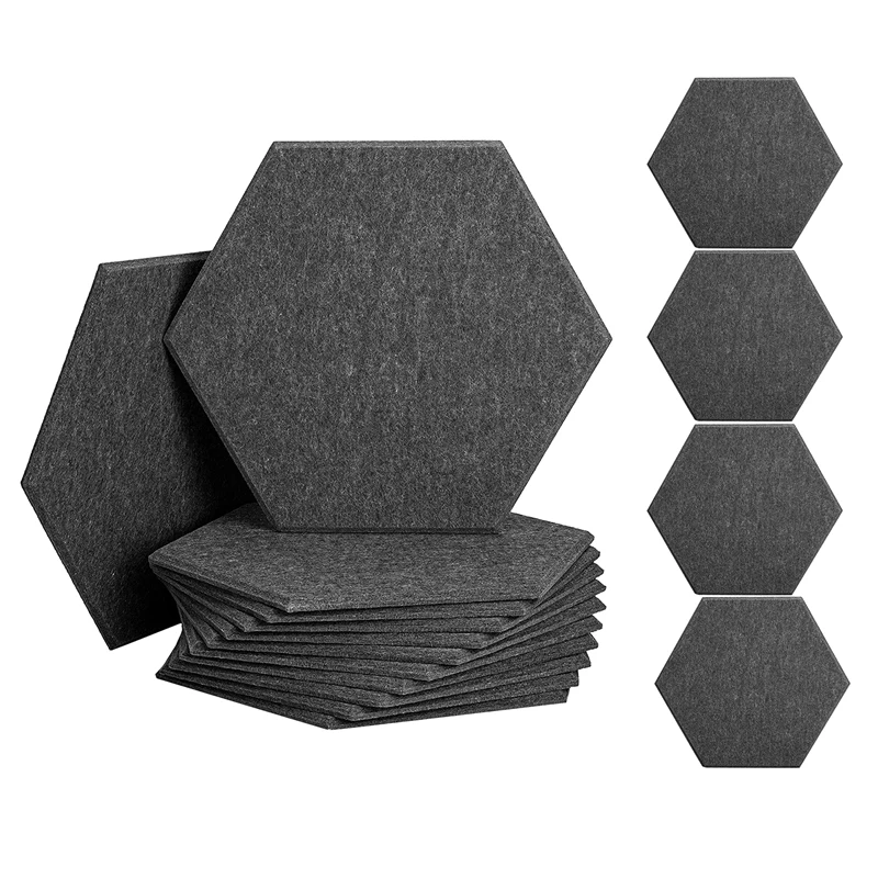 

Hexagon Acoustic Panels Sound Proof Padding Sound Dampening Panels for Recording Studio Office Home Acoustic Treatment