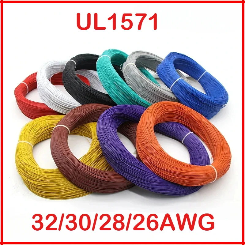 

UL1571 Electronic Wire 32 30 28 26 AWG Flexible Cable PVC Insulated Tin-plated Copper Environmental LED Line DIY Cord