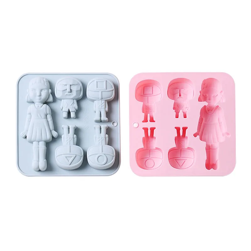 

5 ячеек, креативная семейная тема, силиконовые инструменты для торта, Diy шоколада, конфеты, формы для выпечки