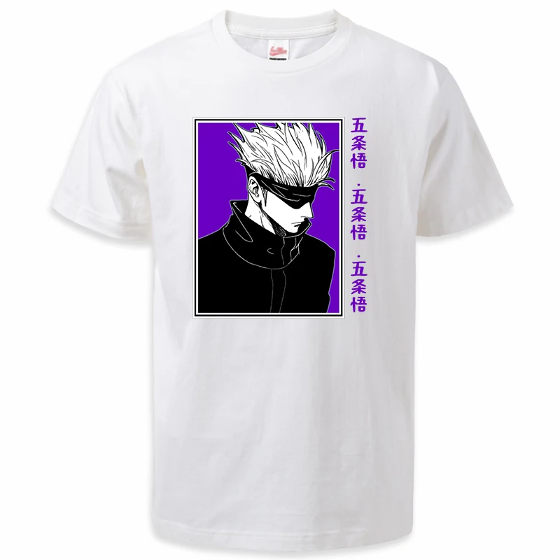 

Jujutsu Kaisen 2022 Anime Japan Summer Tshirts Men Women Gojo Satoru Cool Graphic T-shirt Round Neck Camisetas Classical T Shirt