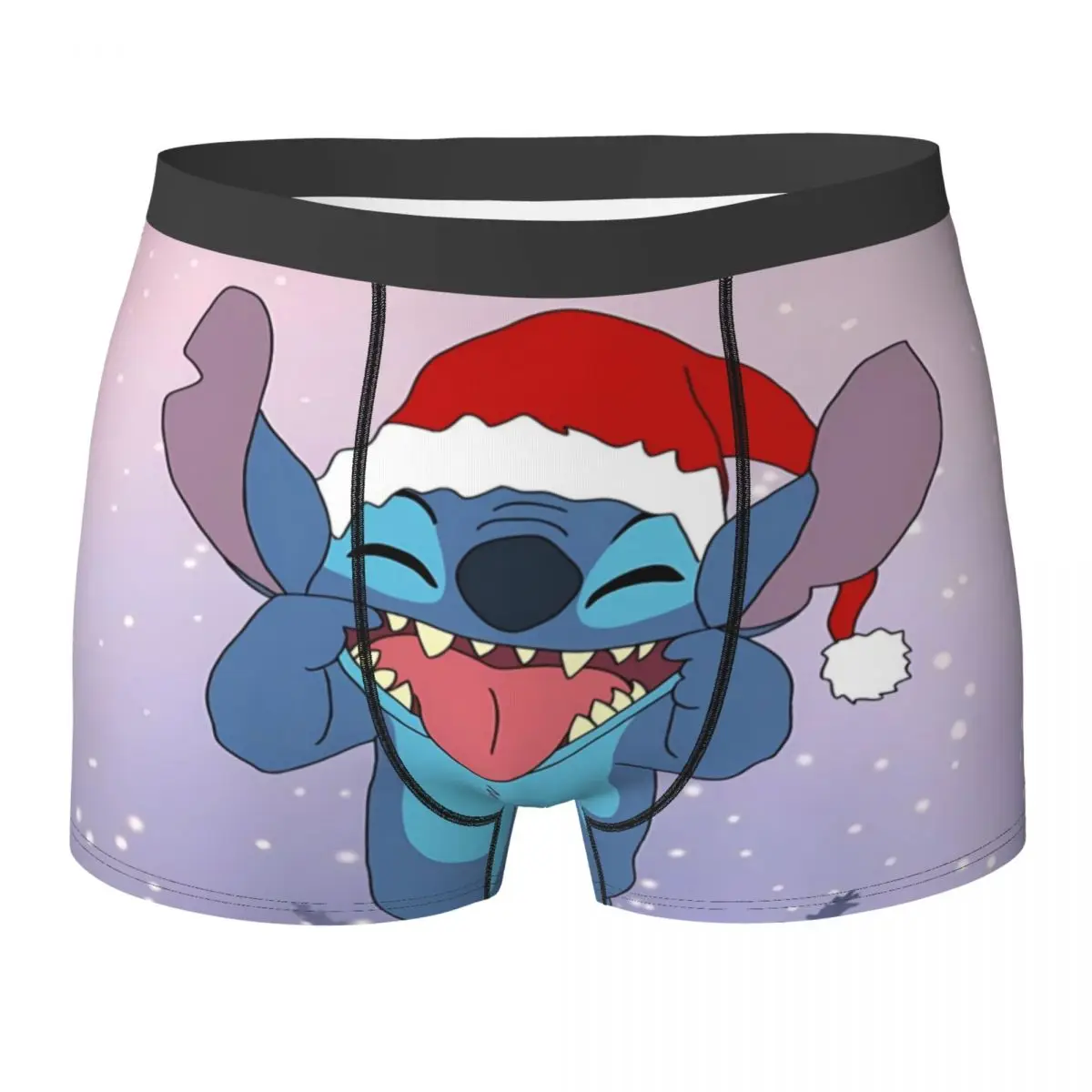 Рождественское нижнее белье со стежком дышащие трусы-боксеры с принтом для