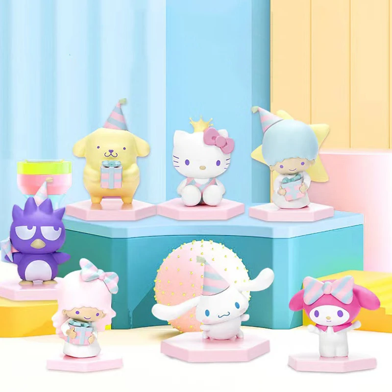 

Anime Sanrio Blind Box 45Th Anniversary Series Cinnamoroll Hellokittys Trend Toys Mini Figure Decoration Birthday Birthday Gifts