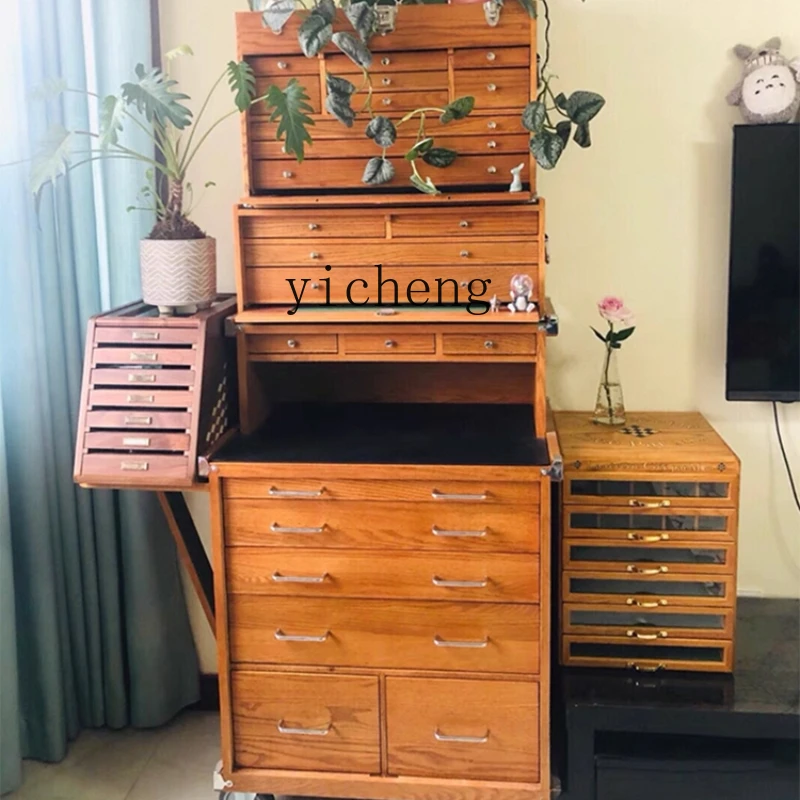 Комбинированный комод Zk для спальни из тика многофункциональный шкаф