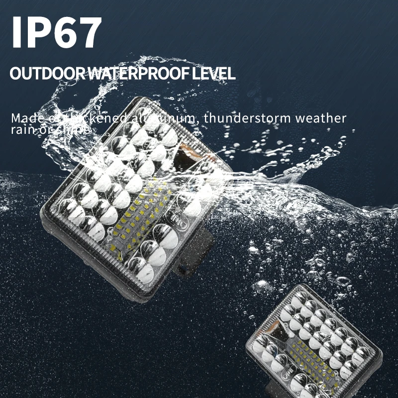 1/2 шт. 5 дюймов 36 светодиодов квадратный светодиодный рабочий фонарь 108 Вт