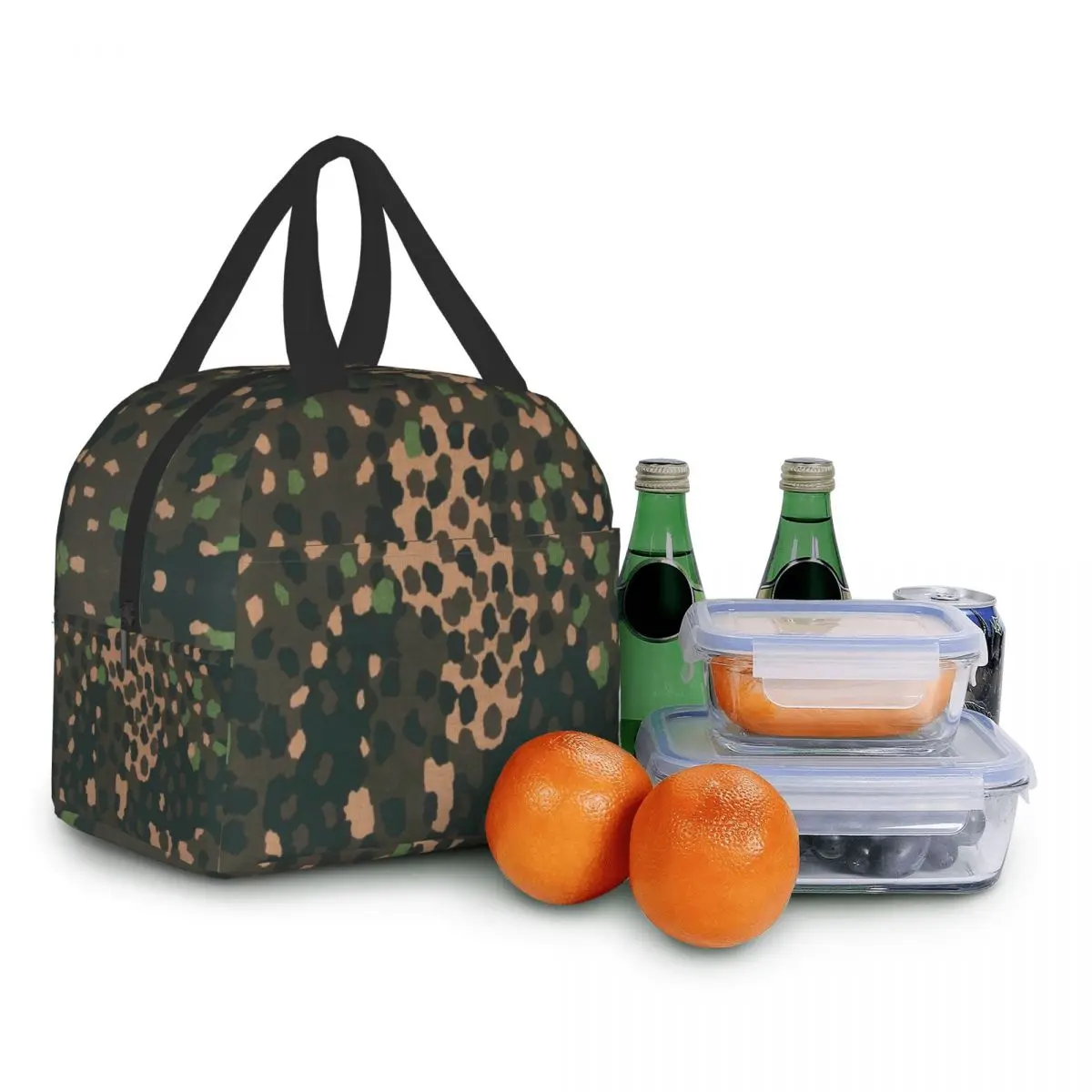 Erbsenmuster Pea Dot Camo Lunch Bag Thermal Cooler Insulated Bento Box for Kids School Food Military Camouflage Lunch Bags images - 6