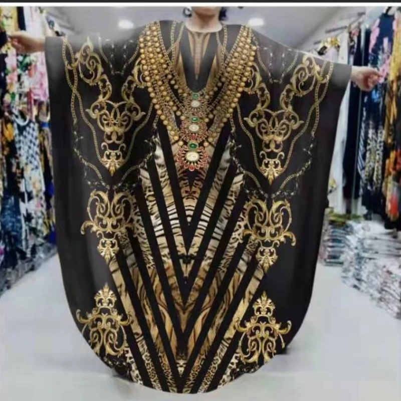 

Женское Африканское платье BouBou, длинное платье свободного размера с вышивкой