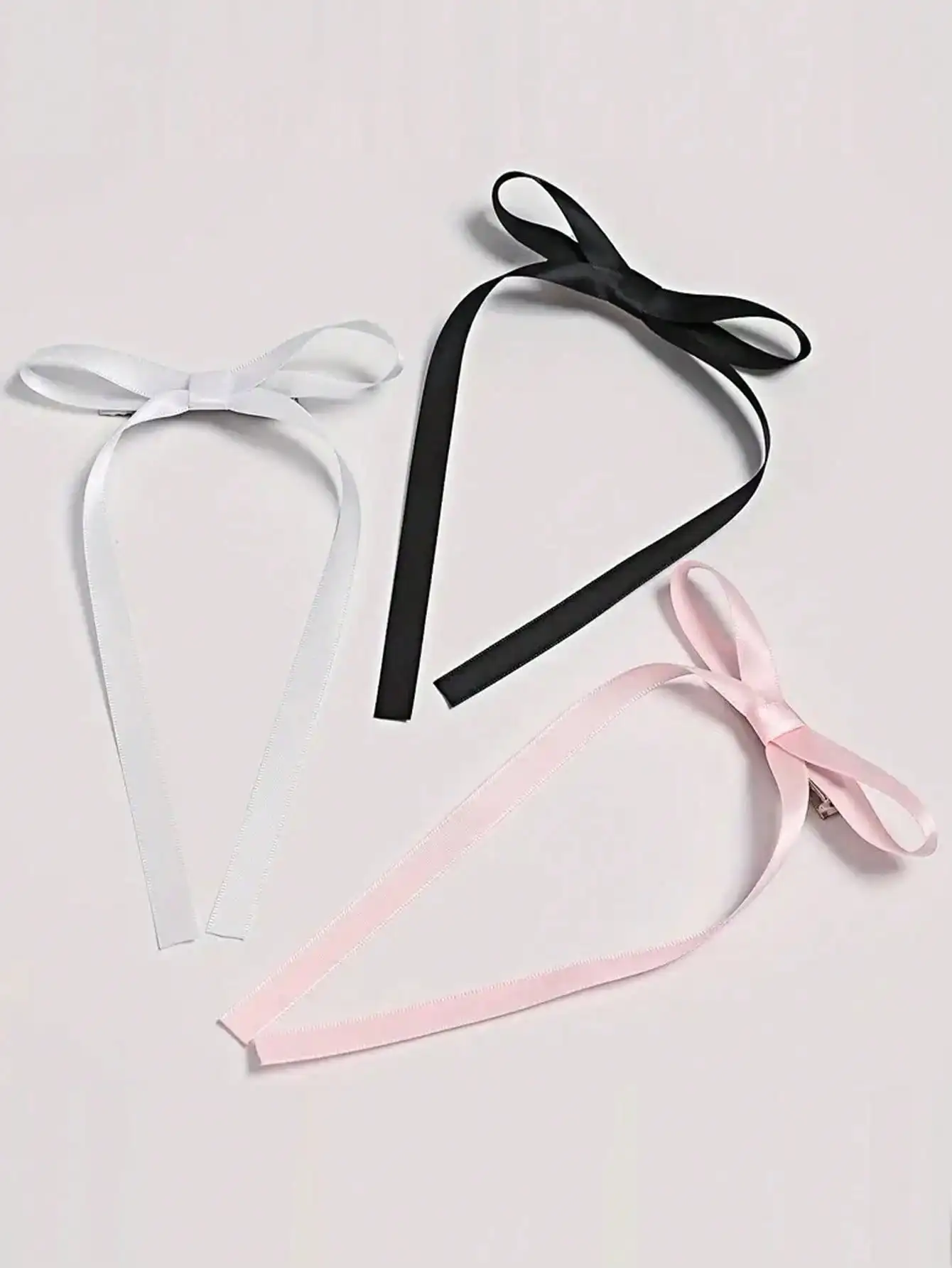 2/12 шт. модные простые заколки для волос с милым бантом и лентой женщин девочек