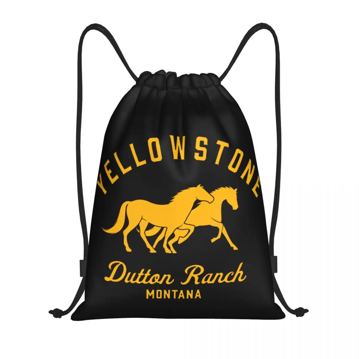 

Custom Dutton Ranch Yellowstone Drawstring Backpack Bags Men Women Lightweight Gym Sports Sackpack Sacks for Training
