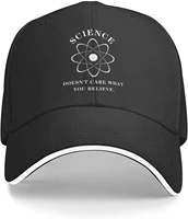 science doesnt care what you believe hat for mens womens baseball hat adjustable outdoor logo cap black trucker hat