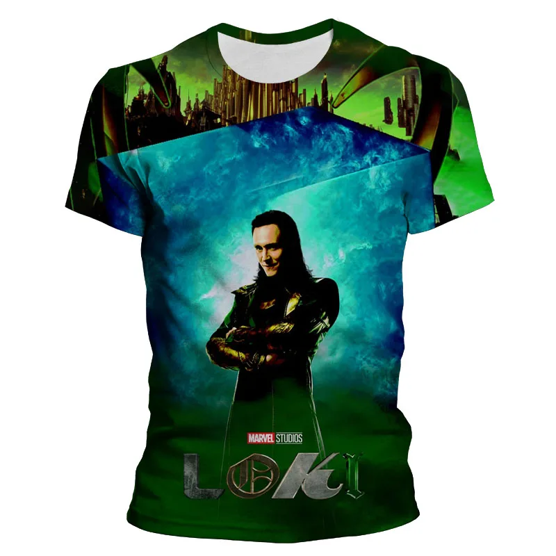 Новинка модная футболка Loki Laufeyson для мужчин и детей летняя с 3D-принтом круглым