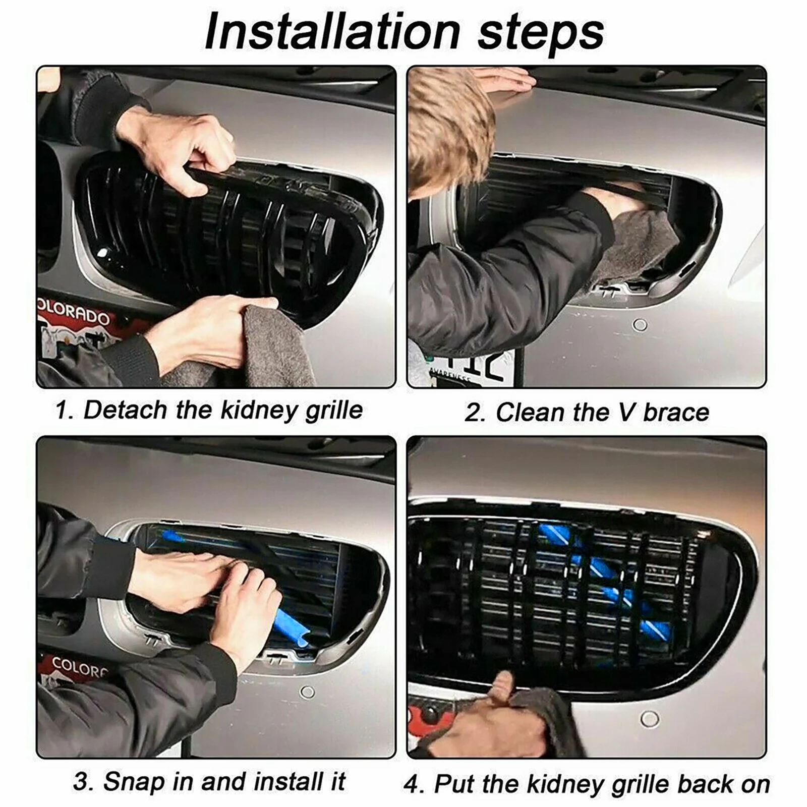 Автомобильные пластиковые Передние решетки-гриль для BMW вставки радиатора