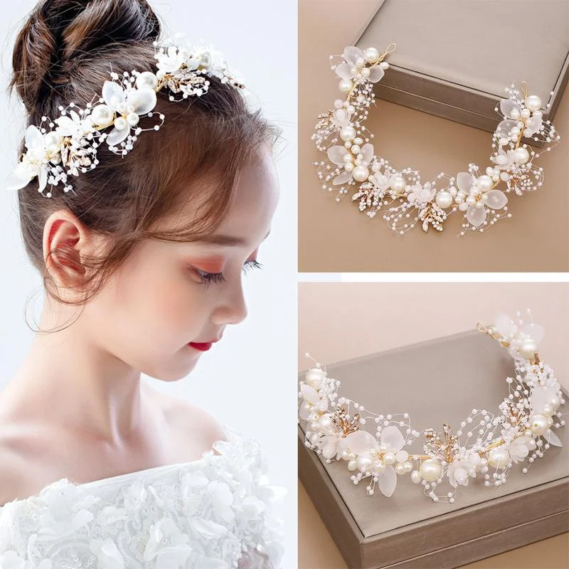 

New Children's Wreath Headbreads Princess Tiara Crown Decoration Bride Bridesmaid Wedding Photography Holiday Photo Headdress