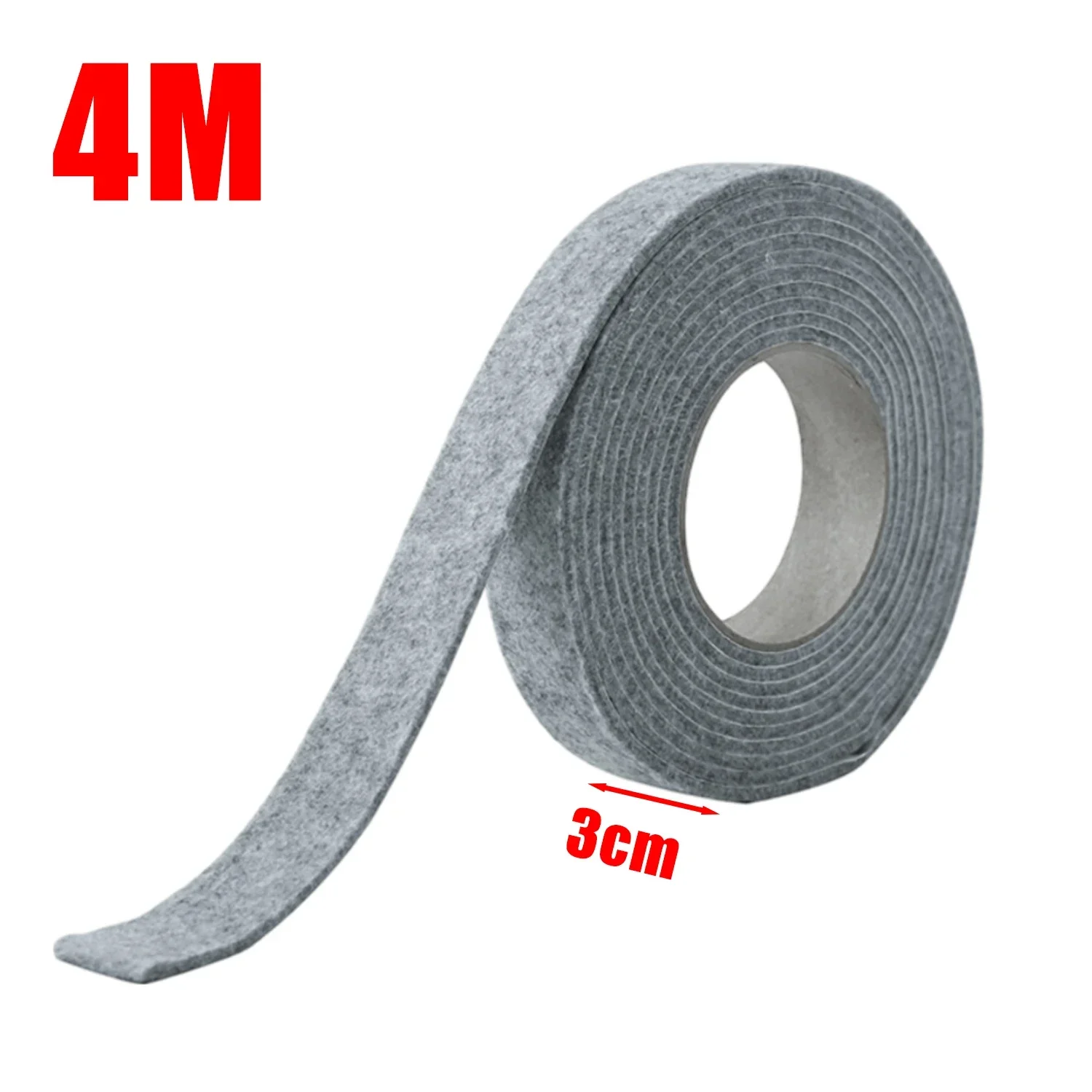 

4 м самоклеящаяся уплотнительная лента для дверей, окон, поглощающая водяной войлок, звукоизоляционная раздвижная мебель «сделай сам», подушечка для ног, противоскользящие коврики