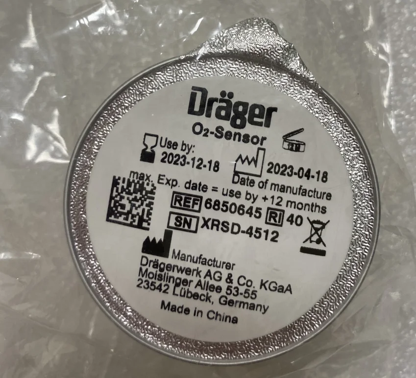 

Кислородный датчик для Drager PN: 6850645 (новый, оригинальный)