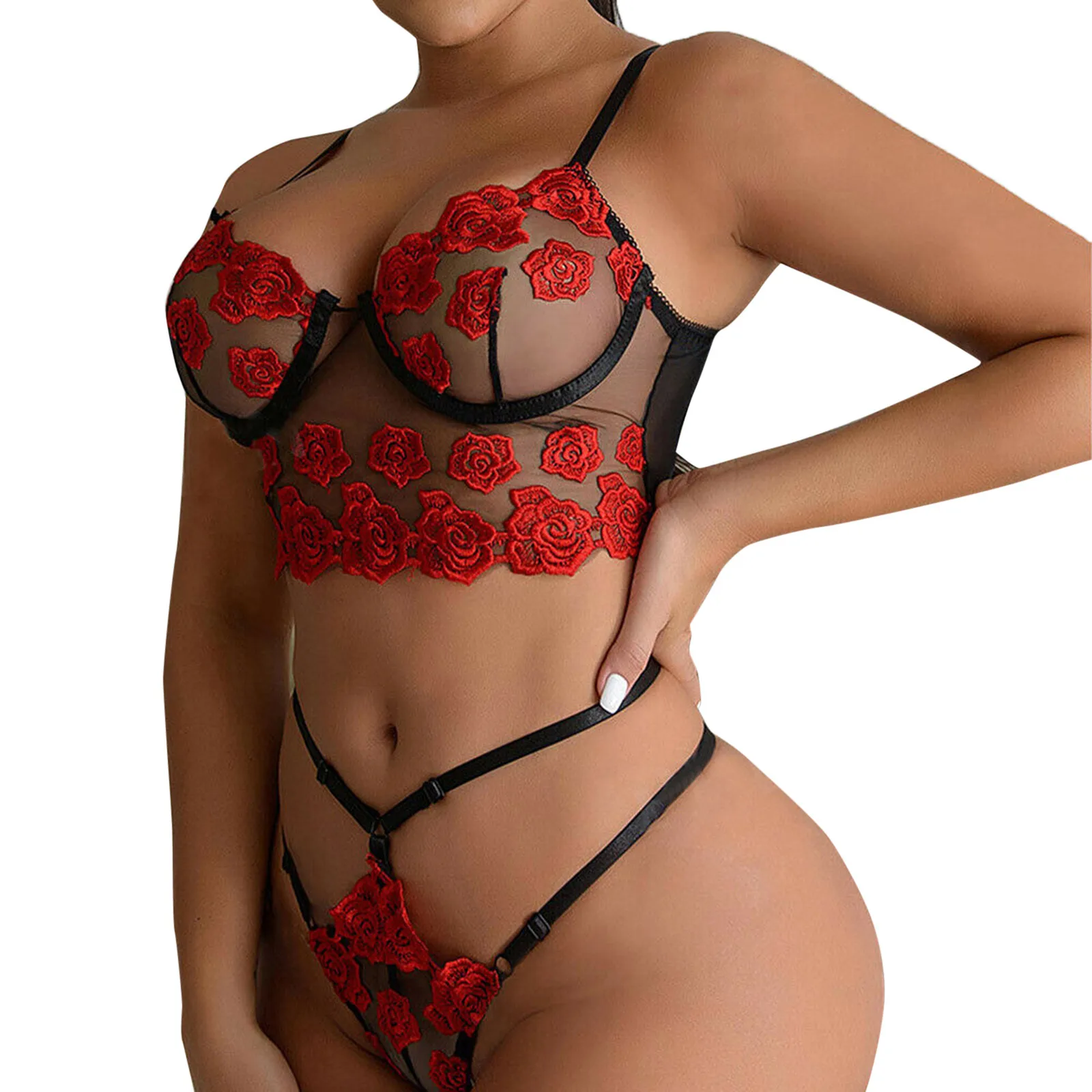 

Женские экзотические комплекты, соблазнительное нижнее белье с цветами, кружевное соблазнительное нижнее белье для влюбленных девушек, Пр...