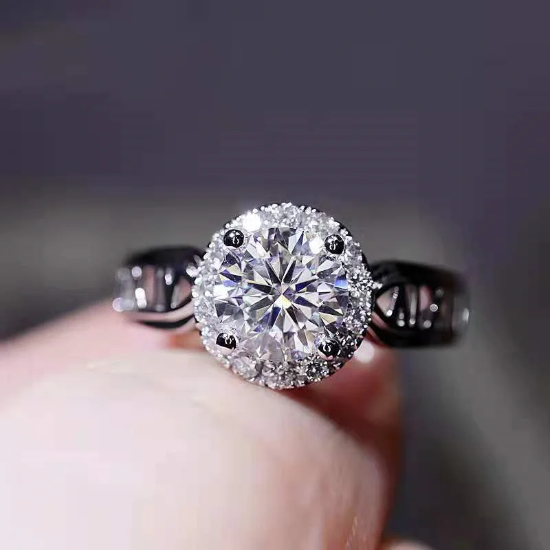 

Exquisite Ladies Wedding Dazzling Round AAA CZ Ring with Crystal Rhinestone Zircon for Women Party Engagement Jewelry