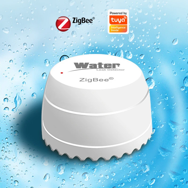 

Датчик утечки воды Tuya Zigbee, детектор утечки воды для умного дома, работает со шлюзом Zigbee, с дистанционным управлением через приложение Smart Life