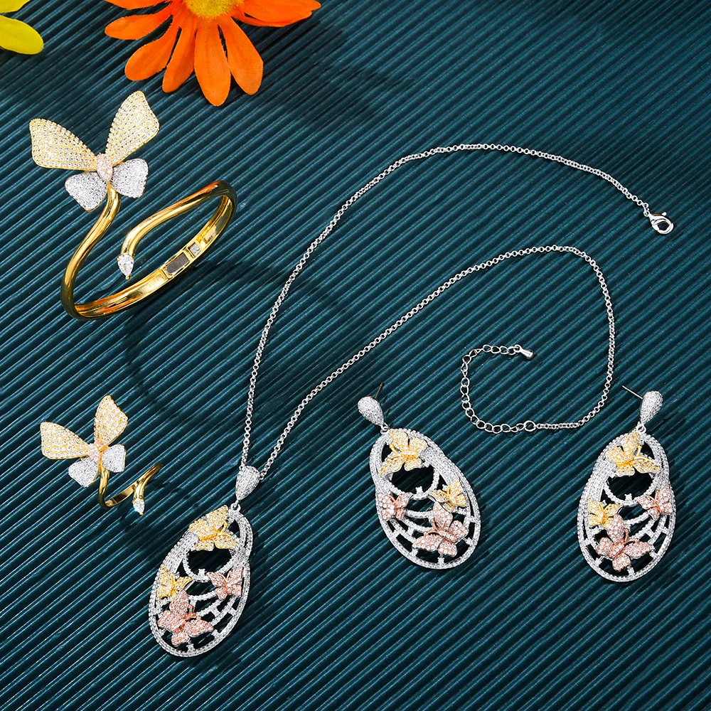 

GODKI Famous Brand Luxury African/Indian Jewelry Sets For Women Wedding Party Zircon Crystal Dubai Bridal Jewelry Set Gift