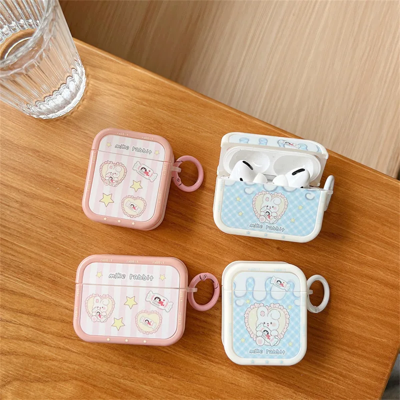 

Kawaii Cute Cartoon Plaid Rabbit Earphone Cover for Apple Airpods Pro2 Case for Airpods 3 3rd Generation AirPod 2 1 Case