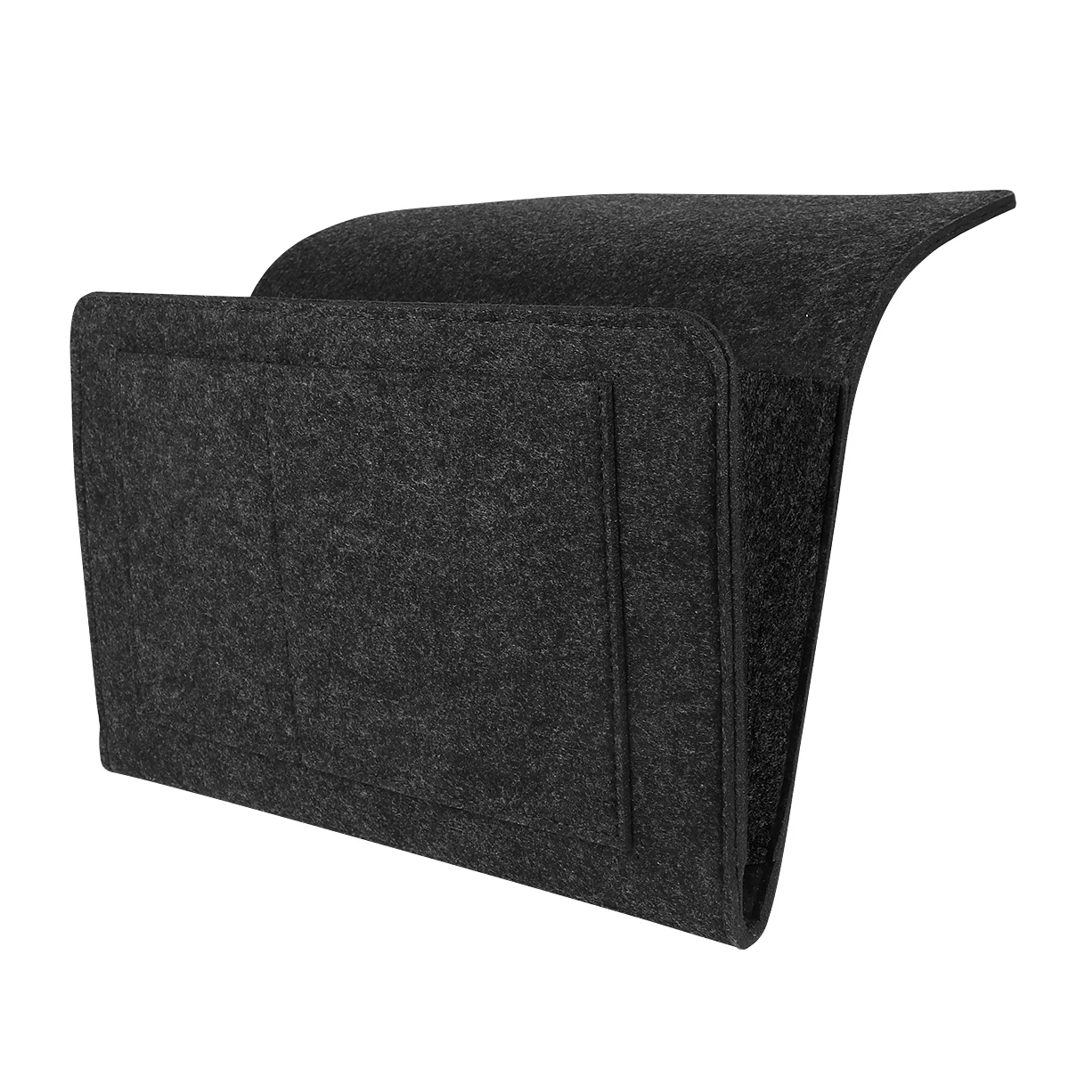 

OUNONA Modern Bedside Hanging Storage Pocket Bag Organizer for Glasses Book (Black)