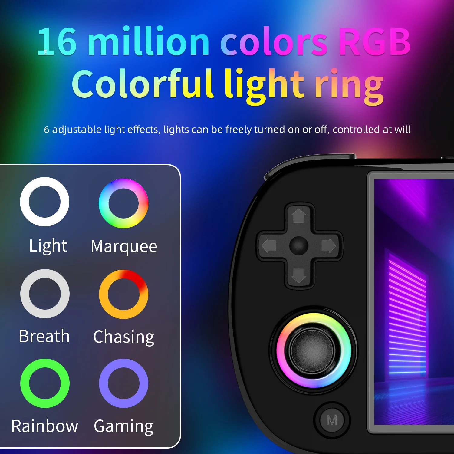 Фото Портативная игровая консоль ANBERNIC RG40XX H с 4,0-дюймовым IPS-экраном, поддержкой ретро-игр, джойстиком и RGB-подсветкой, аккумулятор 3200 мАч. №4