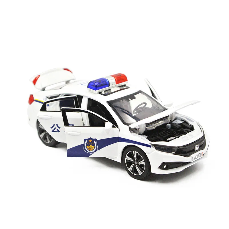 

1:32 2019 Honda Civic Police Model Toy Car Alloy Diecast Toys Vehicle For Children F93