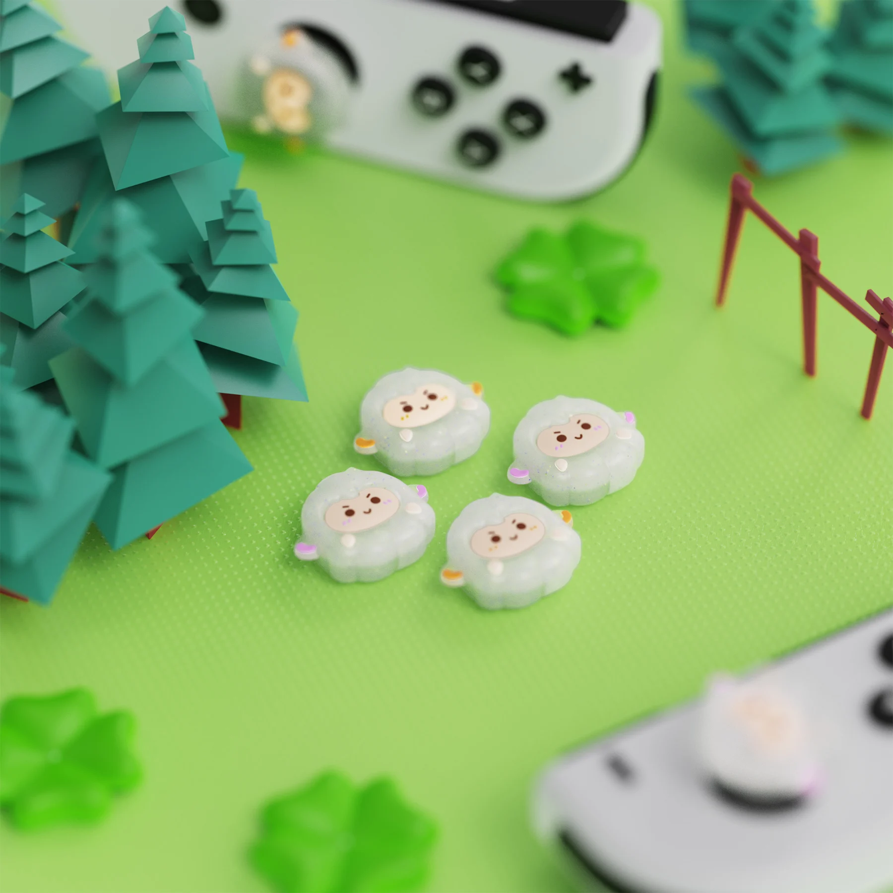 Милые колпачки джойстика PlayVital аналоговая крышка клавишные рукоятки для