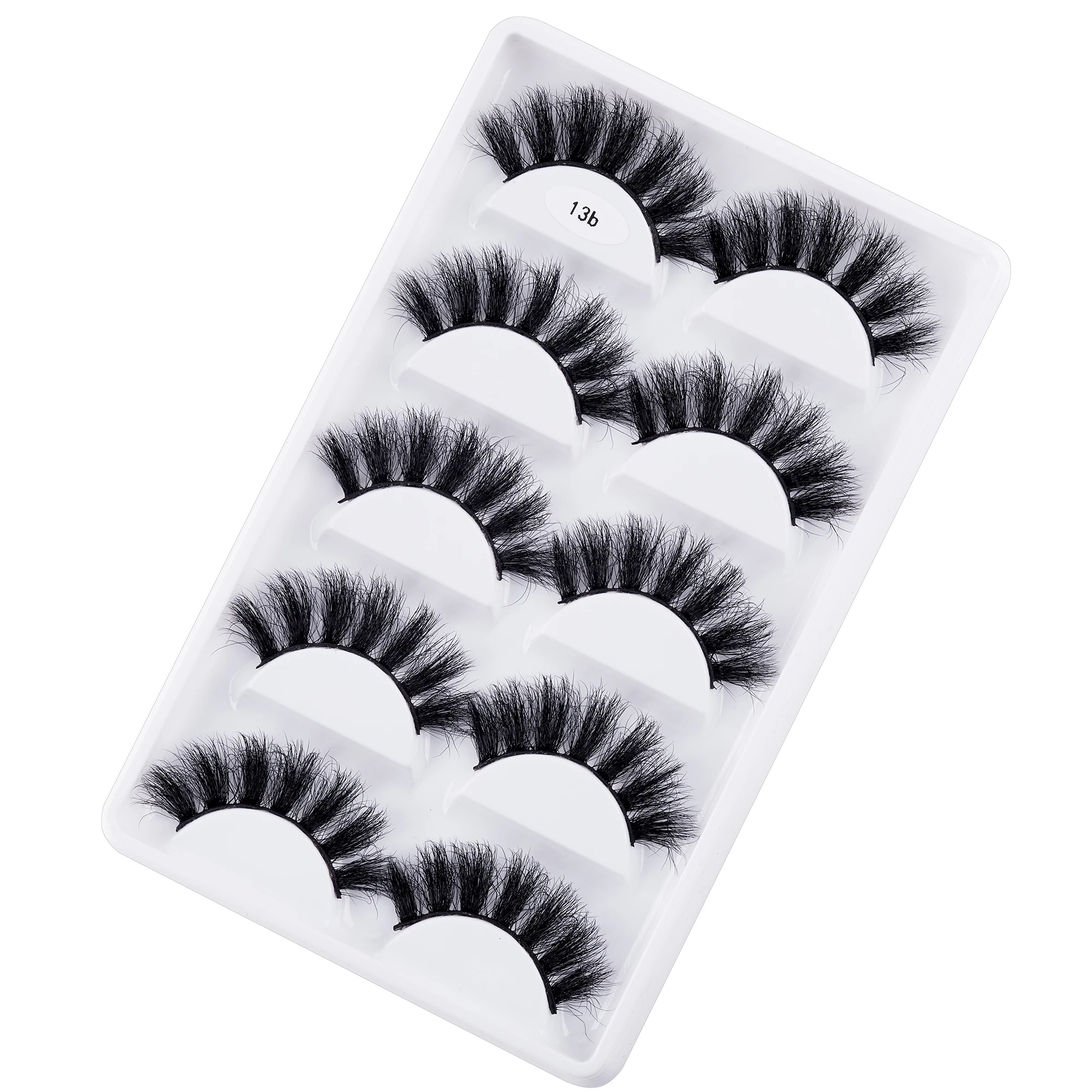 

GROINNEYA Lashes DD Curl 10-23mm Russian Lashes 3D Mink Eyelashes Reusable Fluffy Russian Strip Lashes Eyelashes Extensions