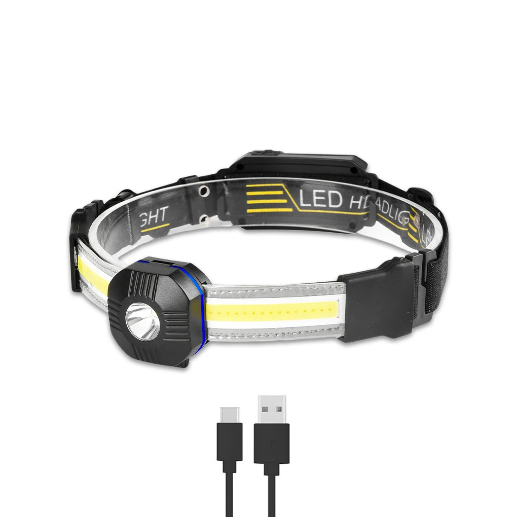 

Headlight COB Motion Sensor Headlamp Searchlight Repairing Outdoor Night Hands-free Headband Warning Head Lamp Flashlight