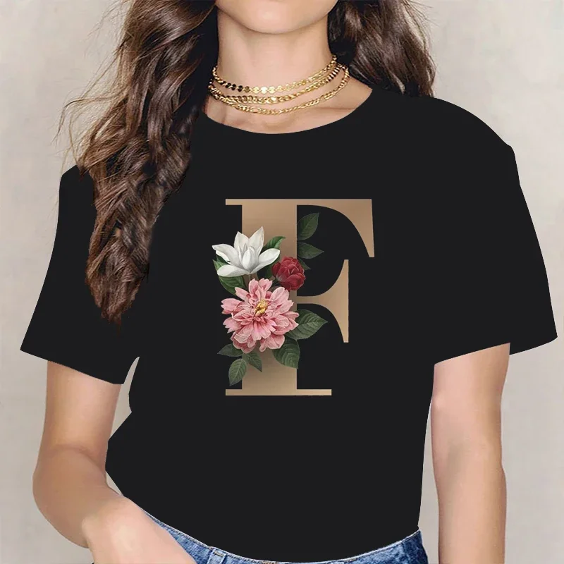 Женская футболка с коротким рукавом и круглым вырезом в стиле Харадзюку