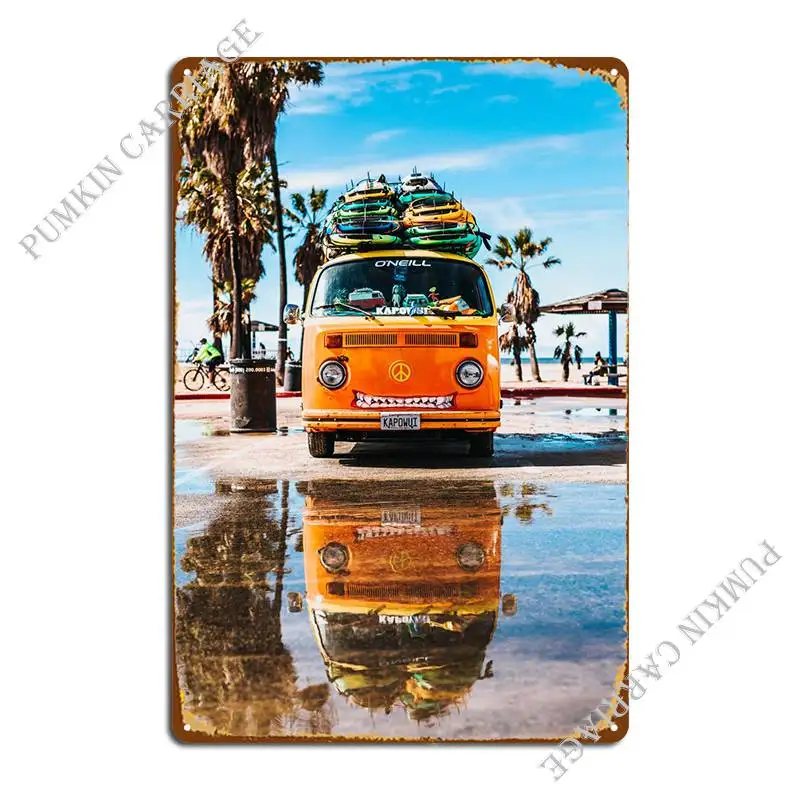 

Beach Bus Metal Plaque Poster Vintage Club Wall Custom Plaques Tin Sign Poster