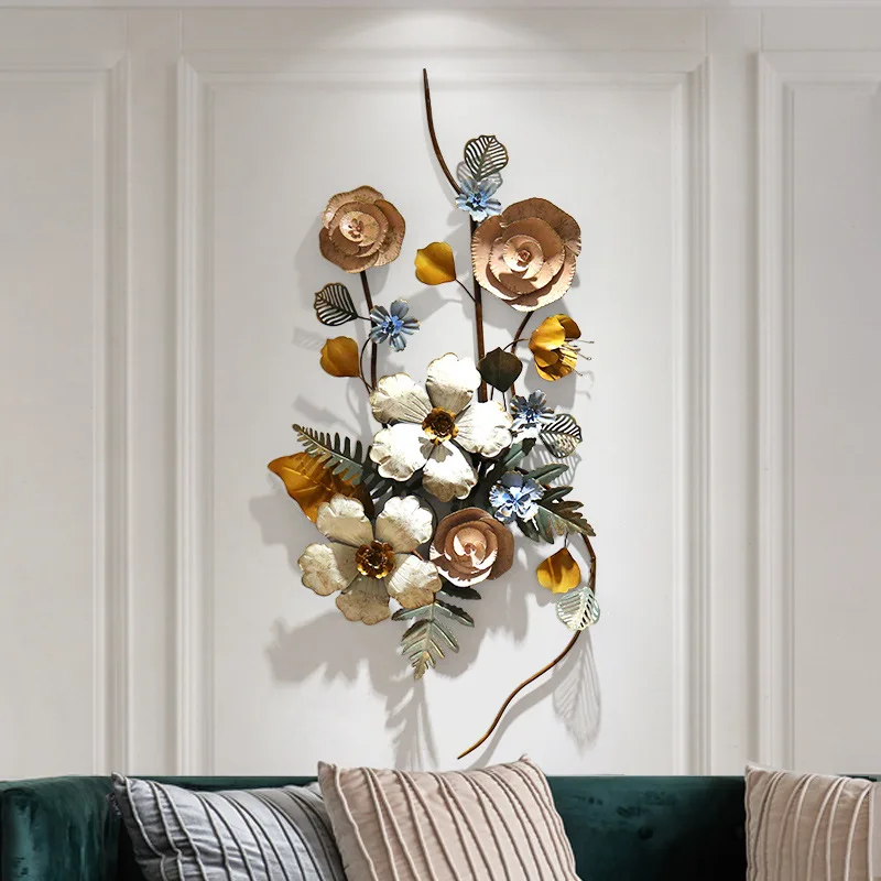 

European Style Living Room Wall Decoration Pendant Three Dimensional Wrought Iron Wall Decoration Wall Restaurant