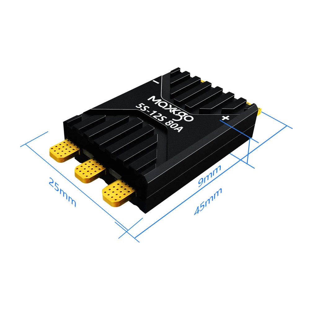 MAXKGO 80A 5-12S AM32 ESC Dshot 128KHz PWM с высокой частотой перепрограммирования для мультироторных сельскохозяйственных БПЛА, дронов и самолетов с фиксированным крылом (art.: 3920dba2fcec4) - 3920dba2fcec4