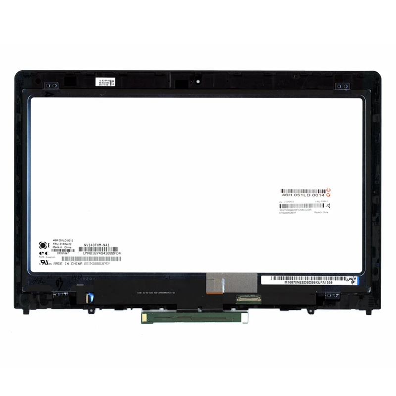 

NV140FHM-N41 Lcd touch screen Digitizer assembly FRU: 01AW412 FHD 1920*1080 30 Pins 14.0" For Lenovo Thinkpad Yoga 460 20EM