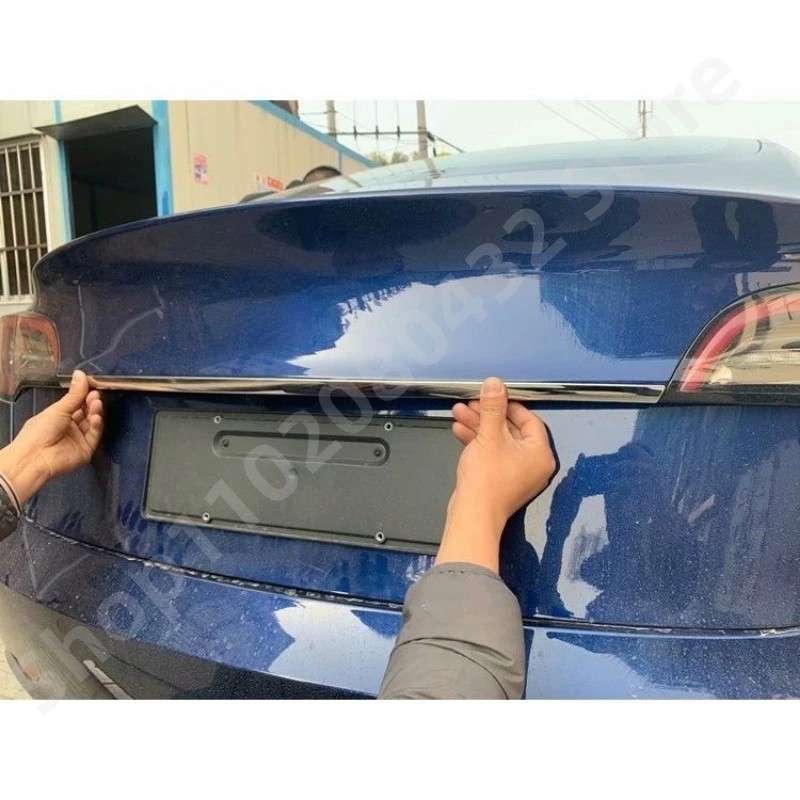 Аксессуары подходят для TESLA model 3 хромированная Задняя Крышка багажника задняя