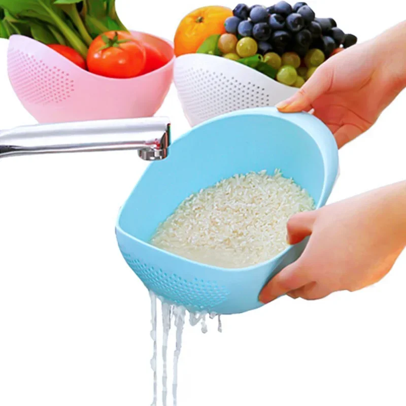Сито для риса пластиковый дуршлаг кухонная сливная корзина с ручками сито