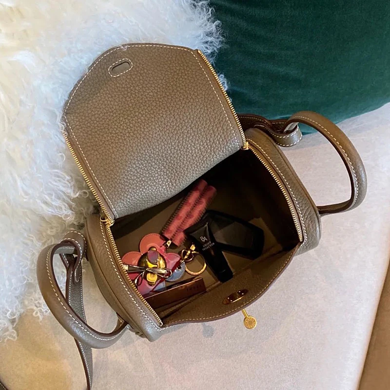 Luxury Women's Crossbody Bags Genuine Leather Mini Doctor Shoulder Bag Fashion European And American Style Purse Handbags 2023
