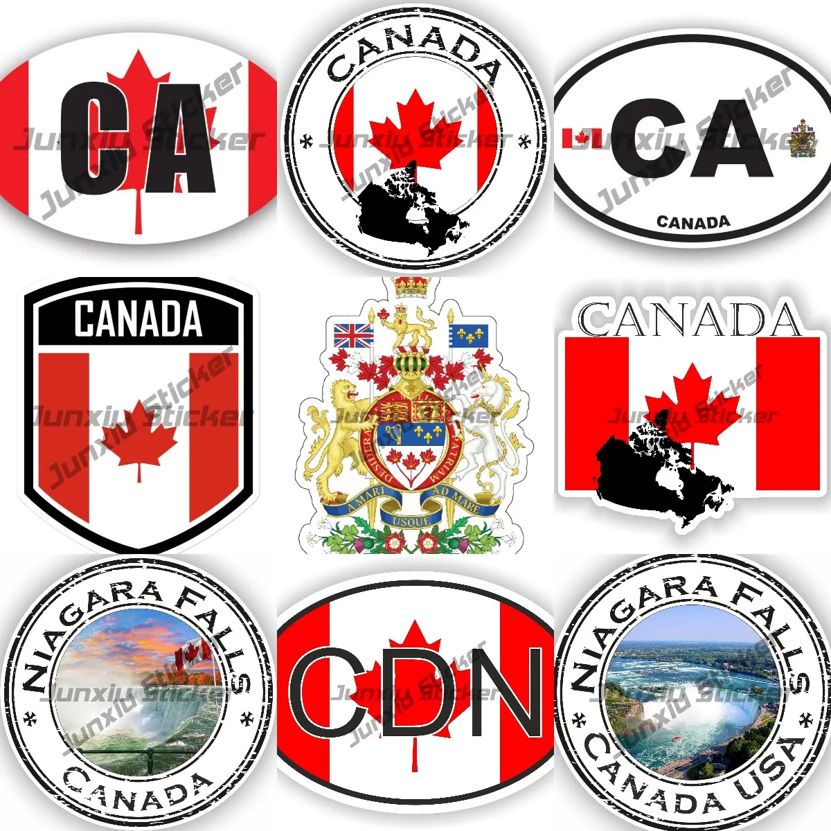 Герб Канады наклейка с эмблемой Ниагарский фолз Канада США отата печать круглая
