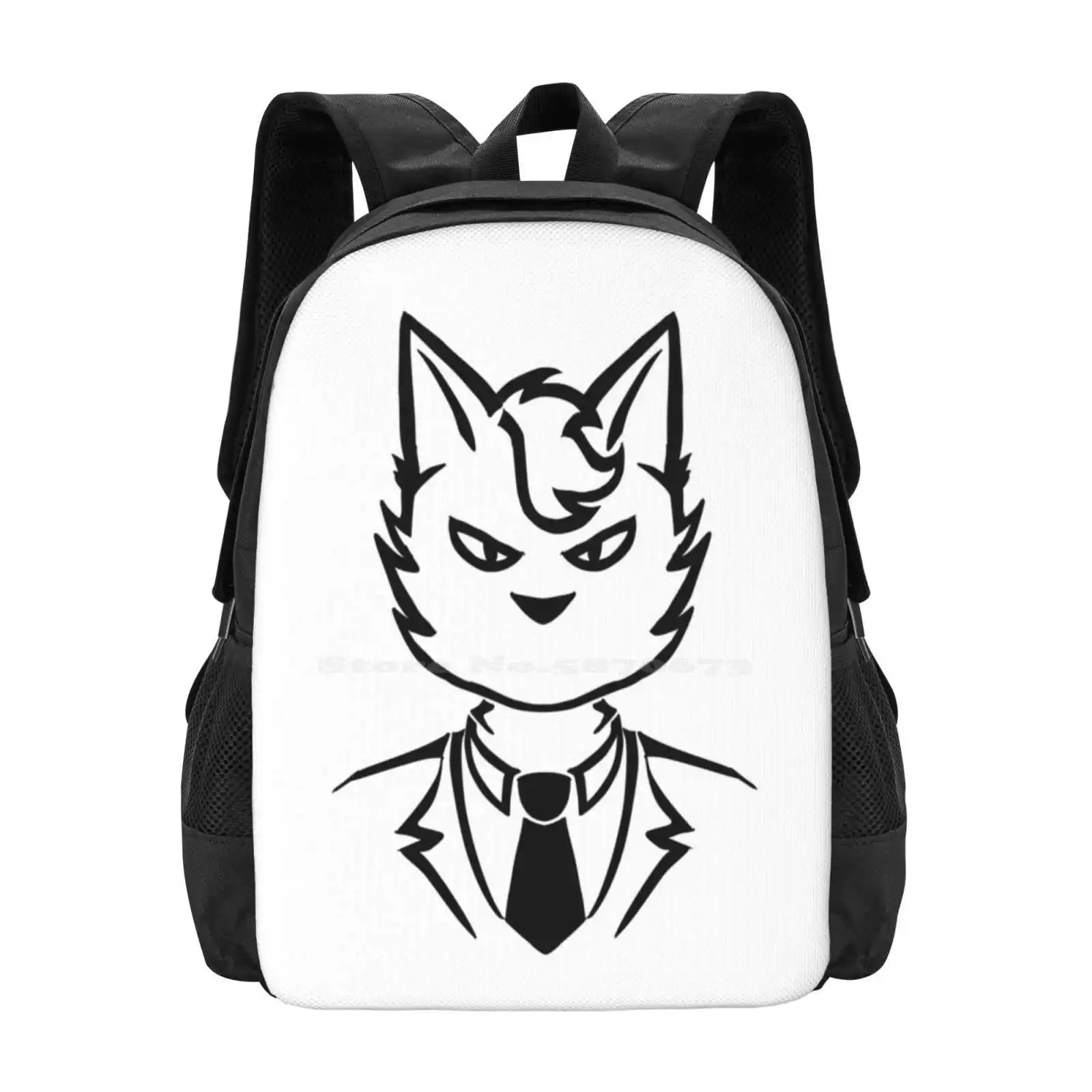 Francis Outline Design Hot Sale Backpack Fashion Bags Oc Fursona Furry Cat Simple Cool
