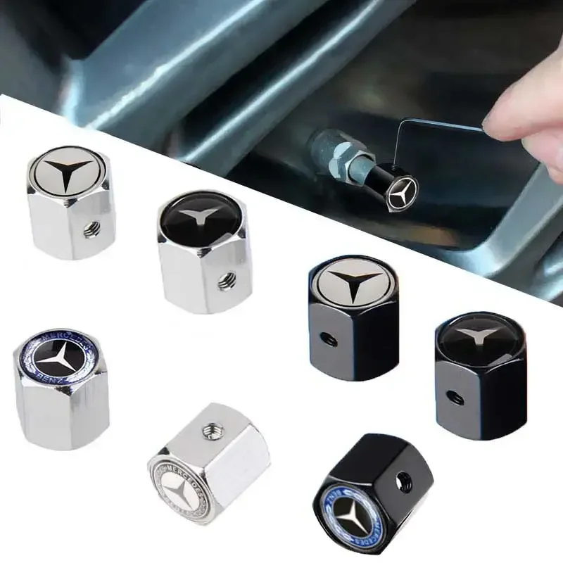 4 шт. колпачки для клапанов автомобильных колес противоугонная крышка Mercedes Benz W176