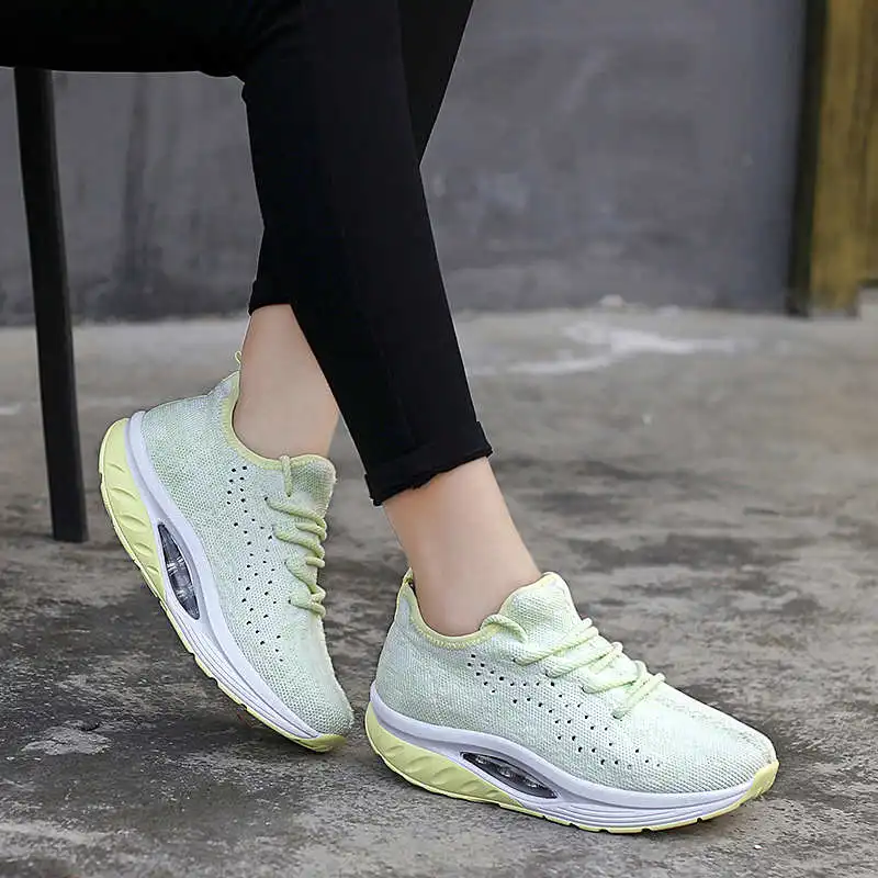 

Non Leather Casual Women Sport Sneakers Hiking Women's Original Running Shoes White Sports Shoes Ladies Green Sneakers Tennis