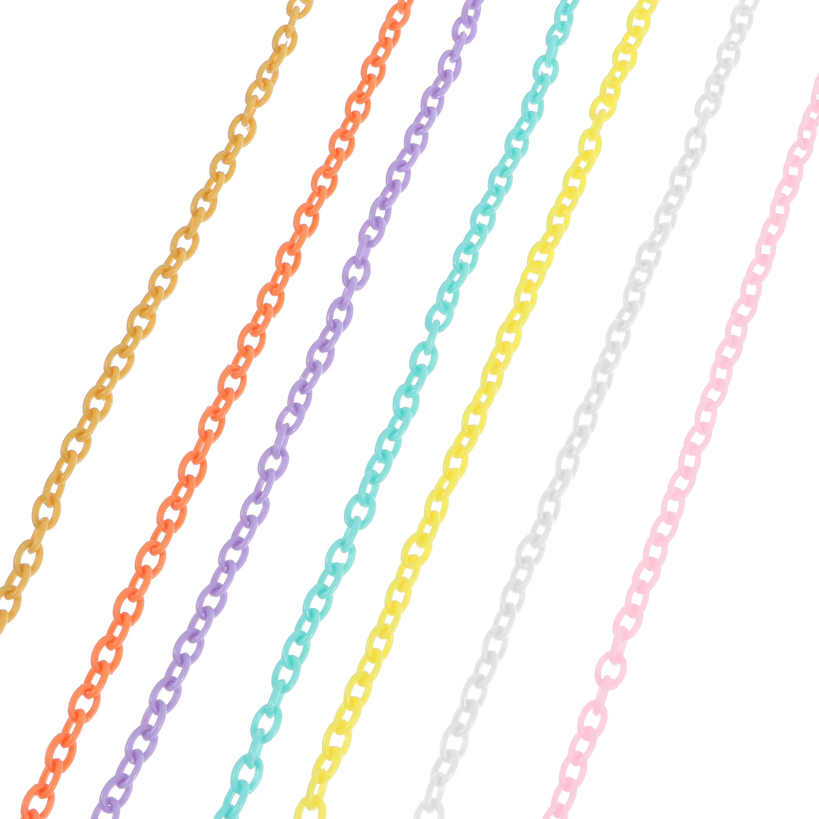 

Plastic Chain DIY Glass Lanyard Jewelry Making Supplies Chains Cable Links Yellow Glasses