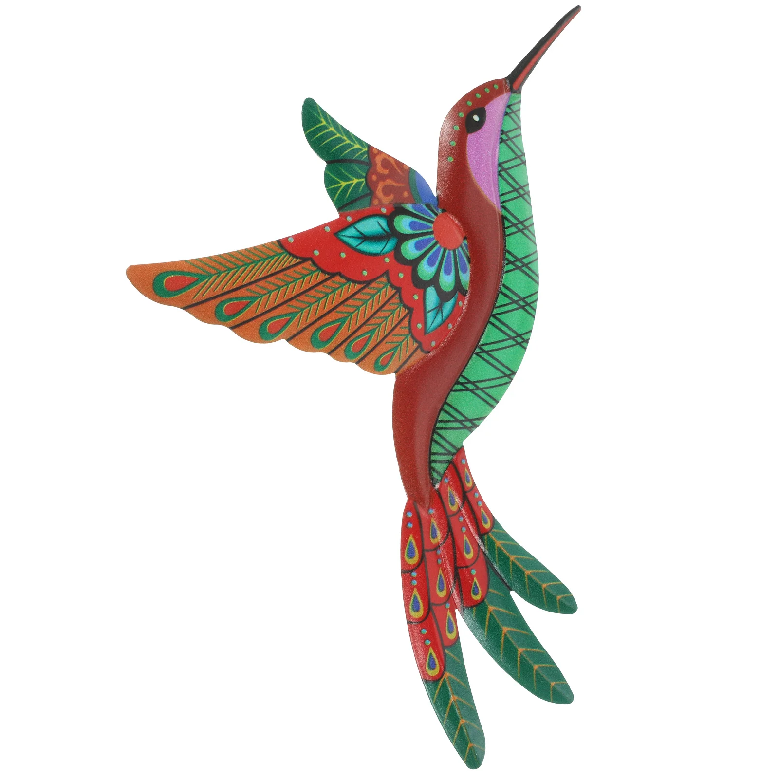 

Home Decorations Iron Hummingbird Metal Wall Household 26X22CM Shaped Hanging Handicraft Green