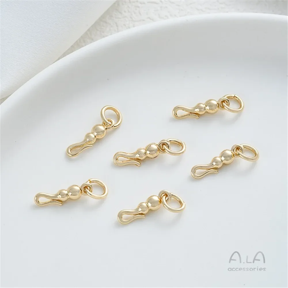 14-каратное золото в национальном стиле пряжка с рыболовным крючком цветок