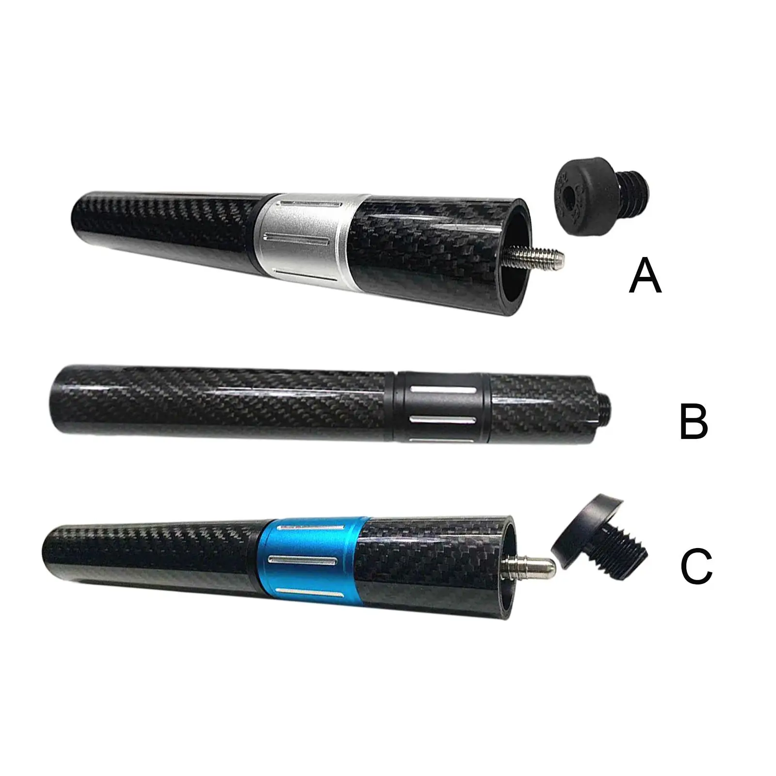 

Pool Cue End Extender Carbon Fiber for Billiards Lengthen Tools Parts