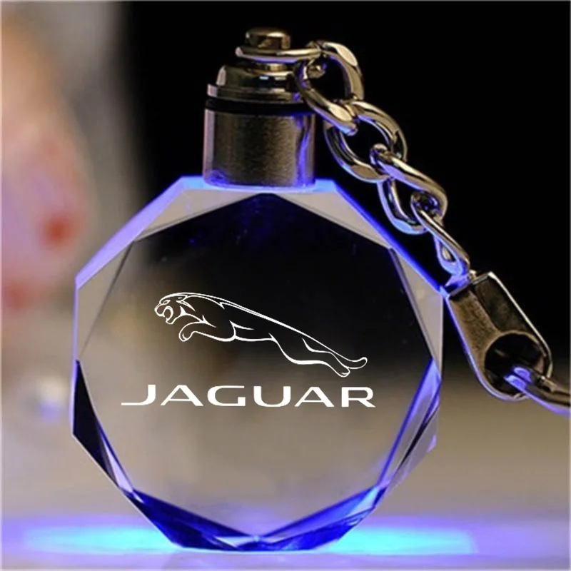 

LED Light Car Keyring Octagon Key Chain Pendant for Jaguar XF XFL XJ XJL XE XEL XK XKR XJ6 XJ-S I Pace Fpace Epace S-Type X-Type