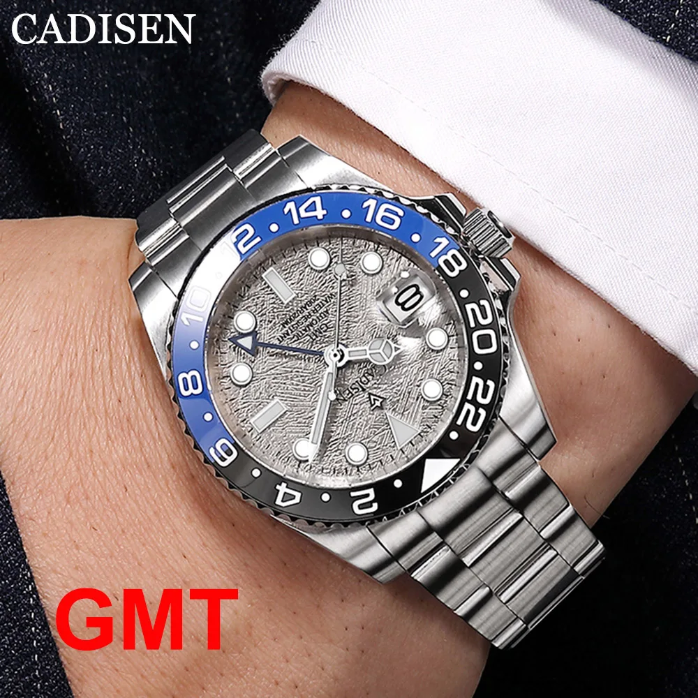 

Часы наручные CADISEN мужские с сапфировым стеклом, водонепроницаемые до 200 м