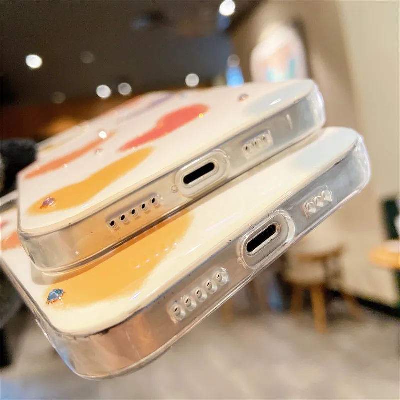 Великолепный милый Блестящий силиконовый чехол со стразами в форме сердца для