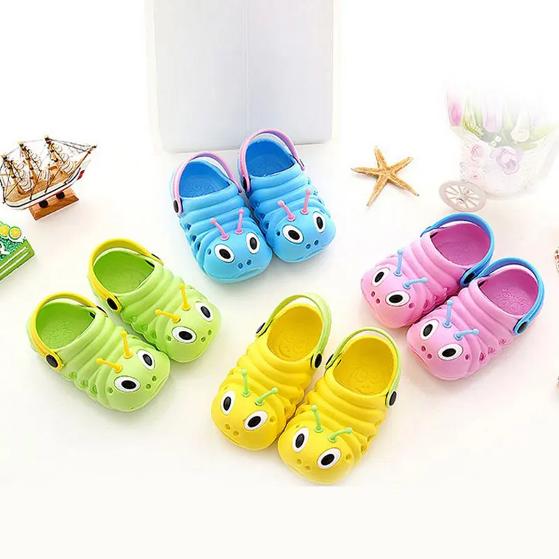 

Kids Cartoon Caterpillar Garden Shoes Summer Sandals Baby Boys Girls Sandals Indoor Slippers for Kids Toddler Slippers